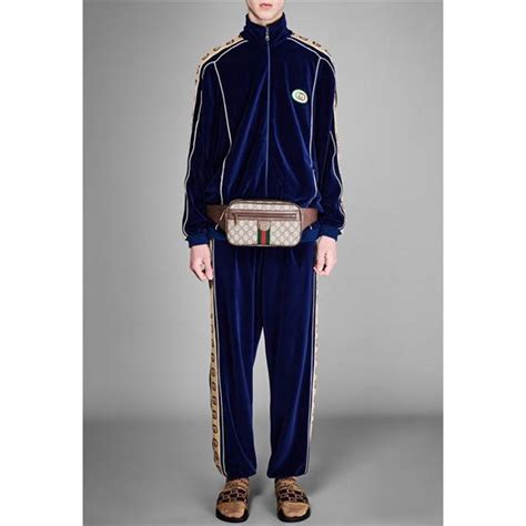 Gucci velour tracksuit men